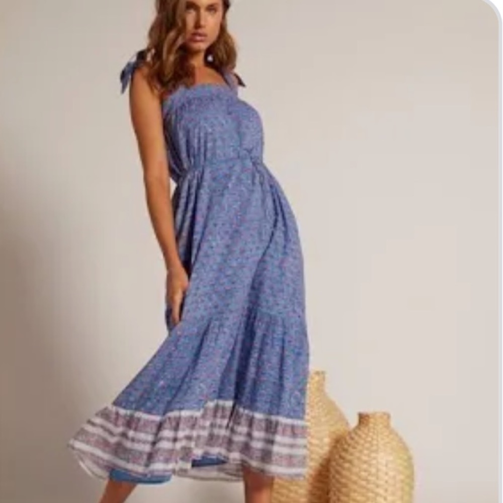 Free People x Cleobella Blue Lotus Midi Dress - Picture 5 of 15